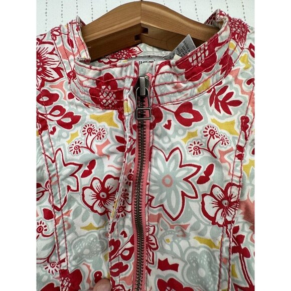 Chicos Womens Jacket Sz 3 XL Full Zip Ombre Boho Floral Lightwt BizCasual Pocket - Picture 3 of 14